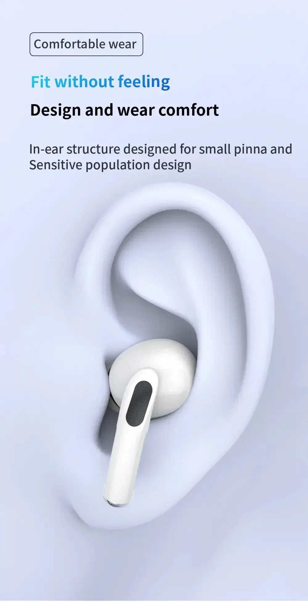 Air Pro True Wireless Bluetooth Earphones Headphones Bin Lanyard HiFi Sound Low Latency Noise Reduction Earbuds for IOS Android